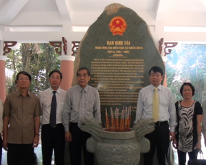 Khánh thành Nhà Bia Ban Kinh Tài Trung ương Cục Miền Nam